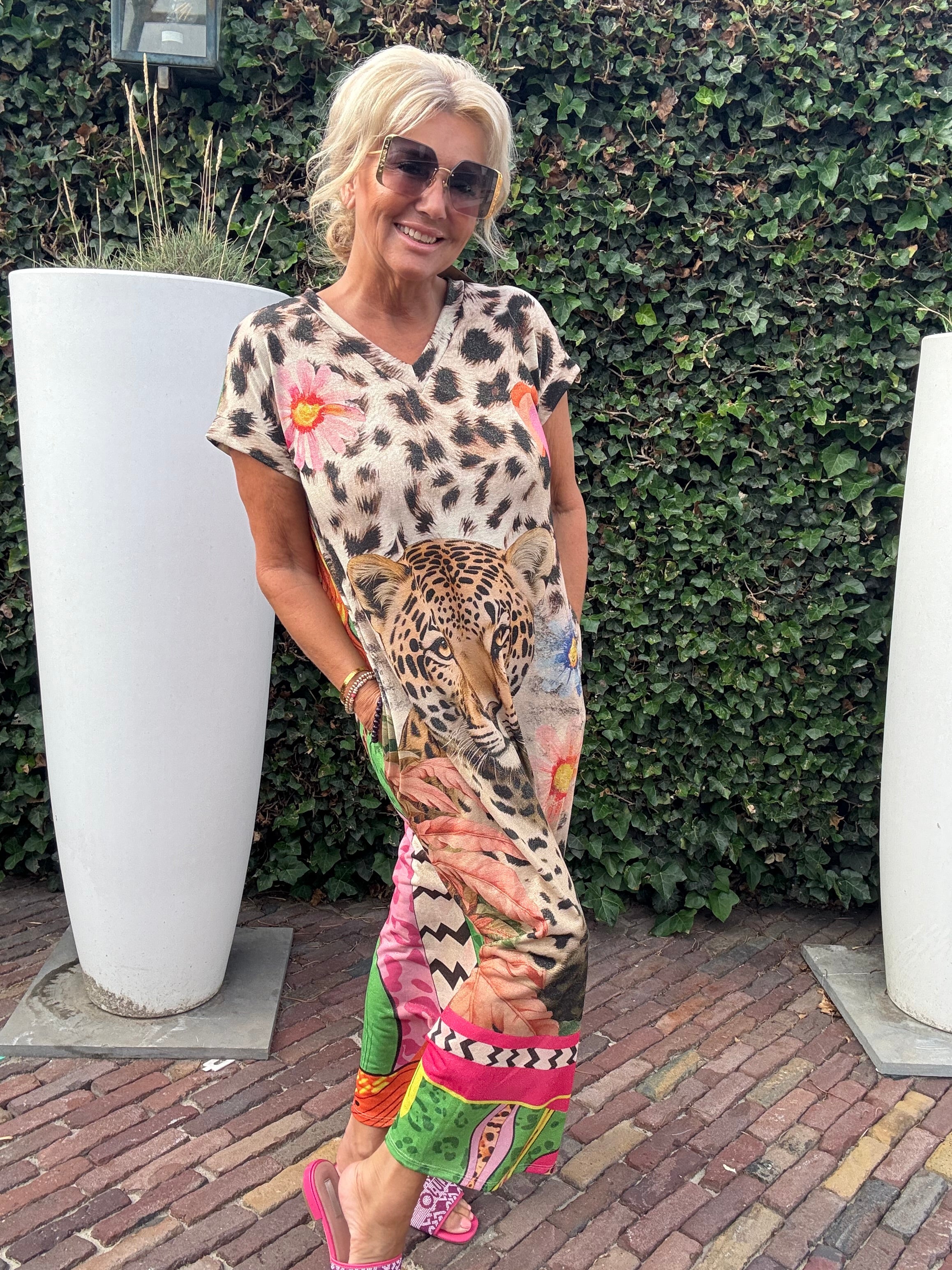 Dress Golden Bloom mouw 🌺